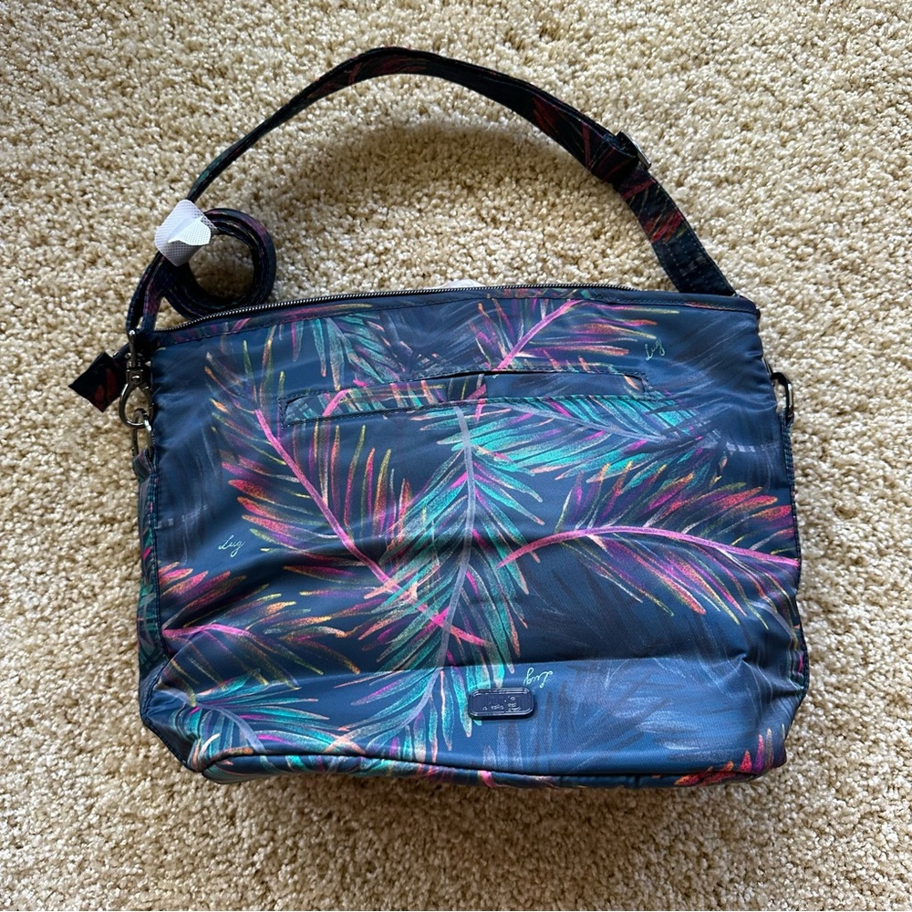Lug Adagio Quilted Crossbody Shoulder‎ Bag Tropical Palm Print Travel Purse - Picture 2 of 6